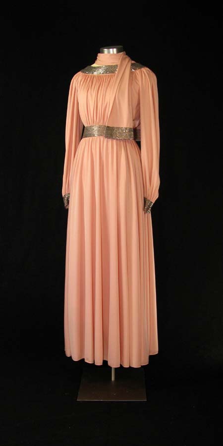 pink chiffon dress